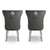 Coco Dining Chair Brushed Grey Velvet (Pair)