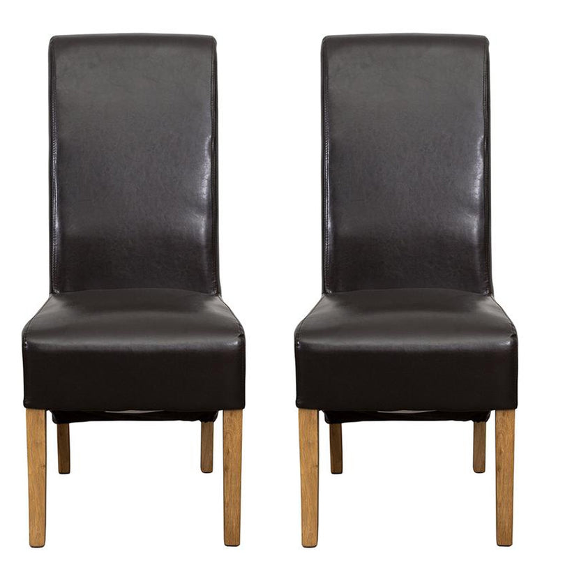 Hudson Dining Chair Brown (Pair)