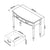 Marseilles Dressing Table (Oak & Antique White)