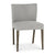 Tuscany Dark Oak Low Back Chair Pebble Grey (Pair)