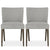 Tuscany Dark Oak Low Back Chair Pebble Grey (Pair)