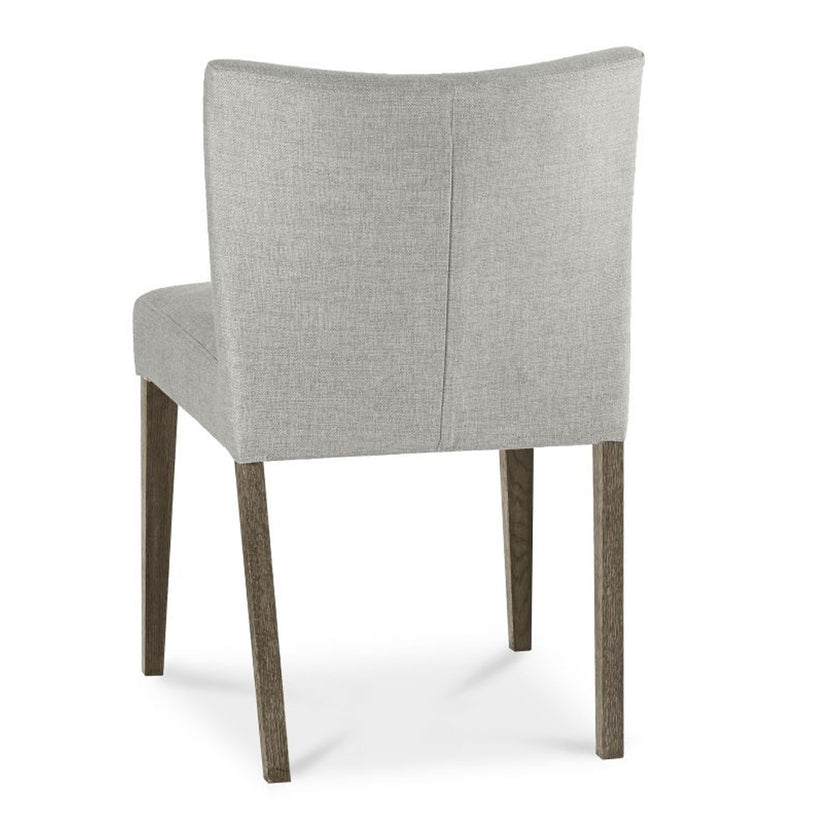 Tuscany Dark Oak Low Back Chair Pebble Grey (Pair)