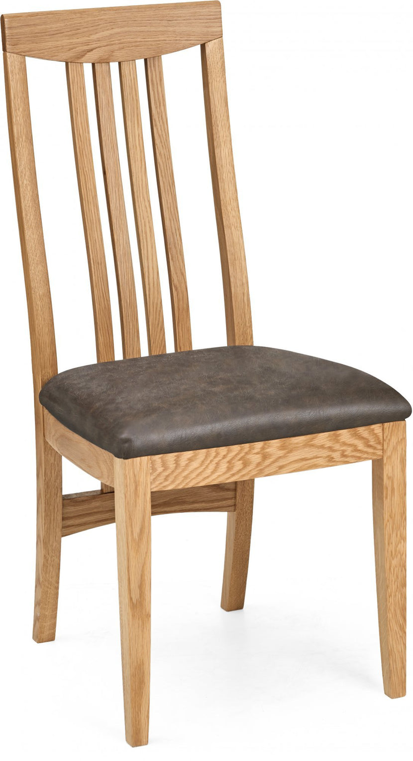 High Park Slatted Chair (Distressed Bonded Leather) (Pair)
