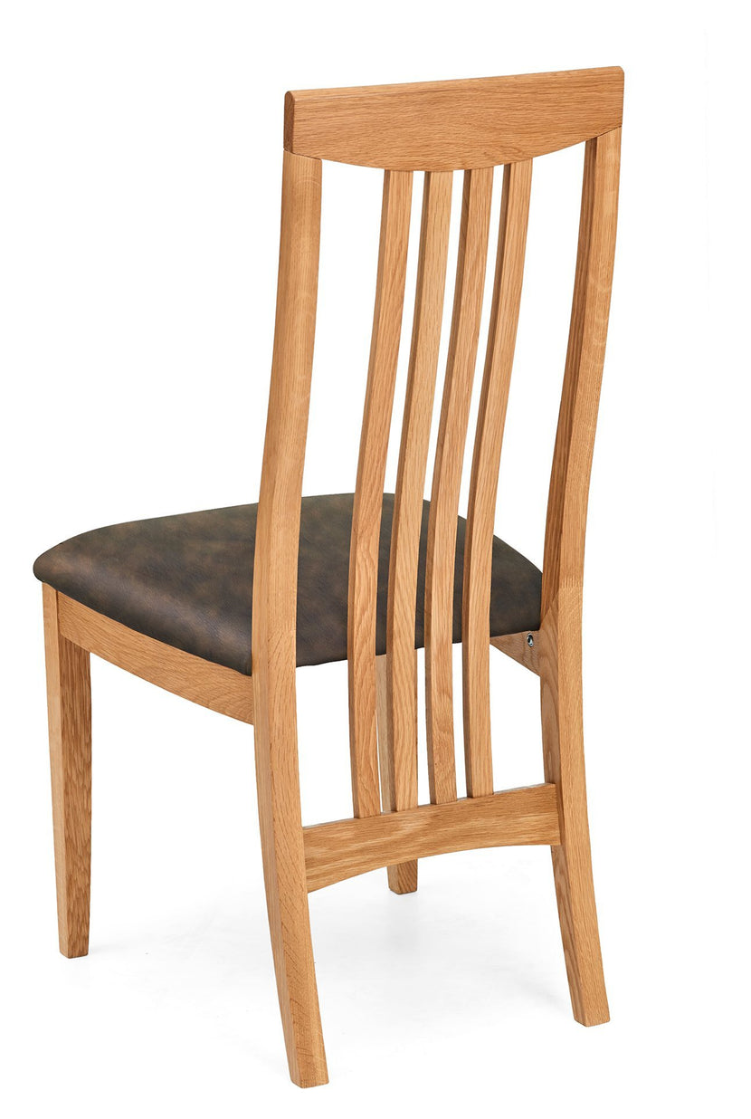 High Park Slatted Chair (Distressed Bonded Leather) (Pair)