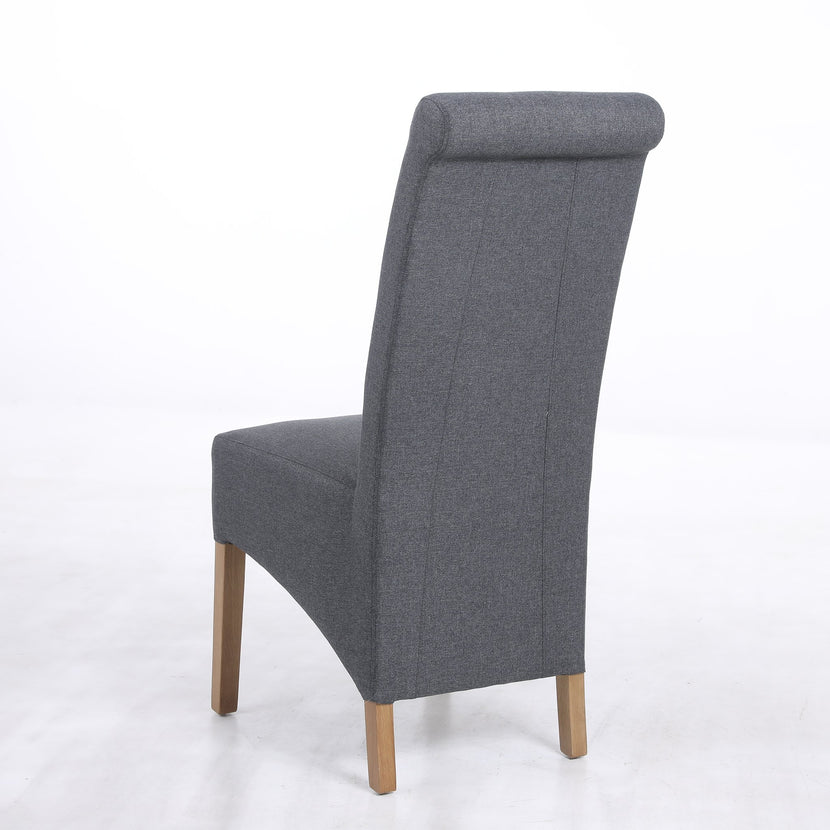 Hudson Dining Chair Grey Charcoal (Pair)