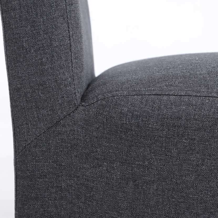 Hudson Dining Chair Grey Charcoal (Pair)