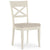 Marseilles X Back Chair Ivory Bonded Leather (Pair)