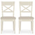Marseilles X Back Chair Ivory Bonded Leather (Pair)
