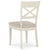 Marseilles X Back Chair Ivory Bonded Leather (Pair)