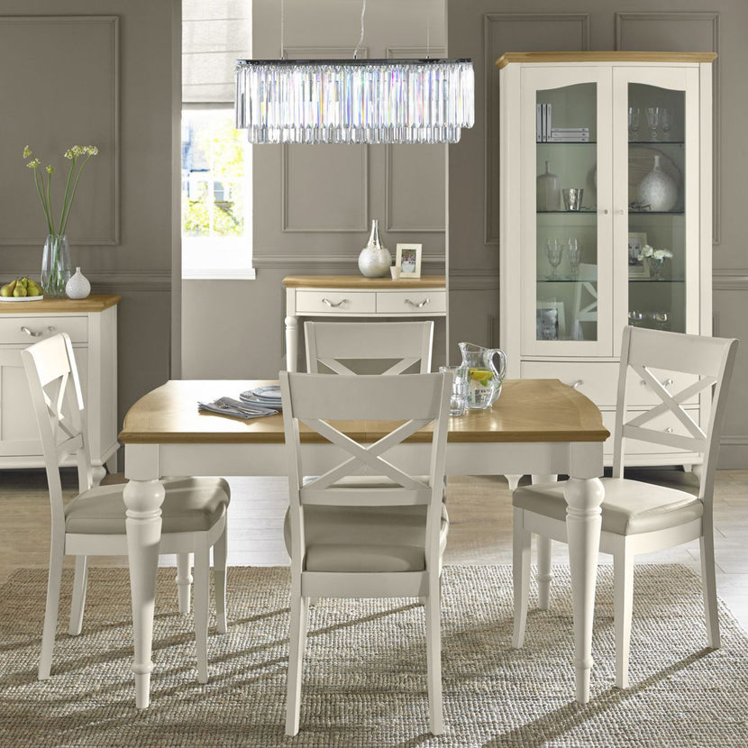Marseilles X Back Chair Ivory Bonded Leather (Pair)