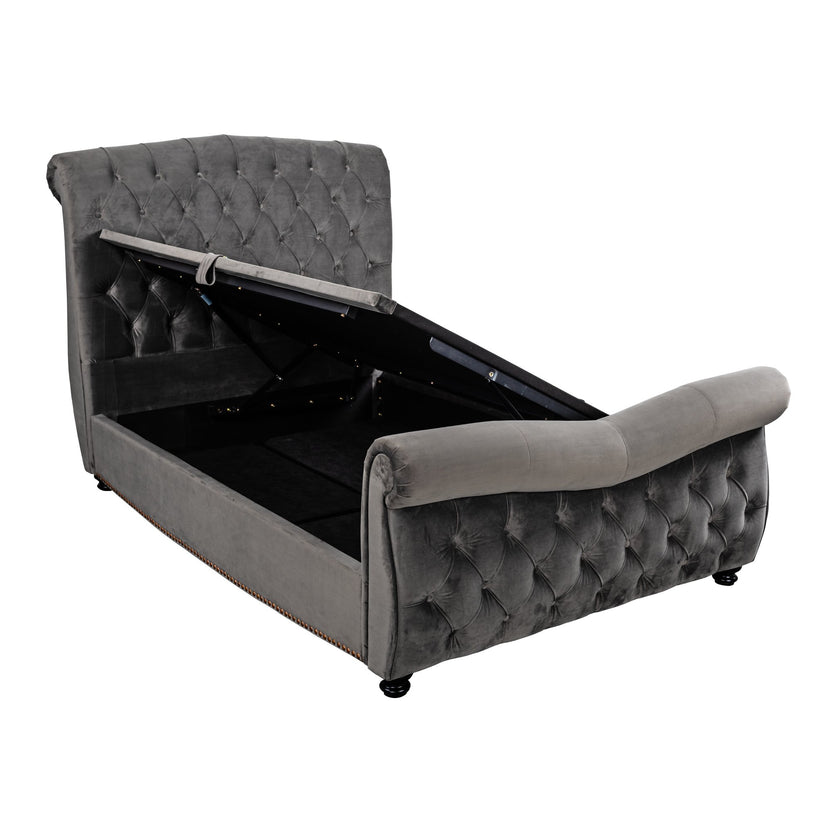 Belgravia Ottoman Bedframe Silver