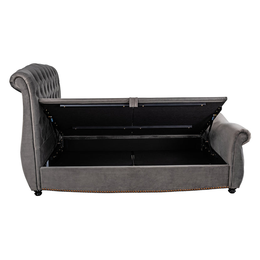 Belgravia Ottoman Bedframe Silver