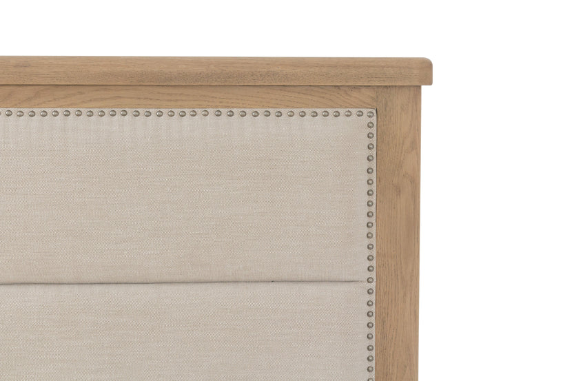 Horus Bed with Fabric Headboard and Drawer Footboard Set
