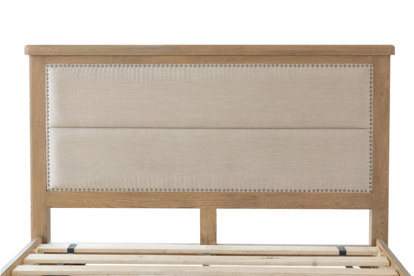 Horus Bed with Fabric Headboard and Drawer Footboard Set