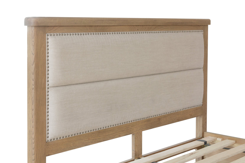 Horus Bed with Fabric Headboard and Drawer Footboard Set