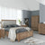 Horus Bed with Fabric Headboard and Drawer Footboard Set