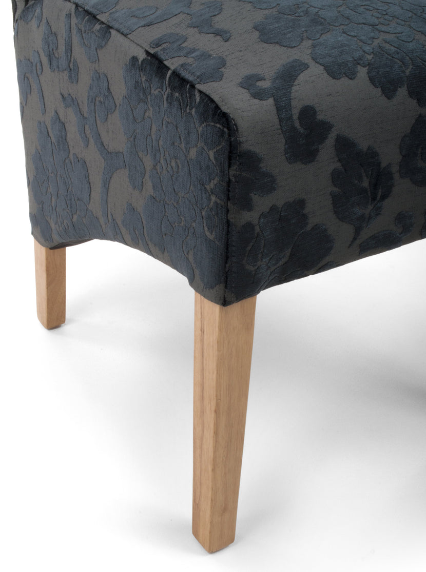 Hudson Dining Chair Baroque Charcoal (Pair)