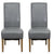 Hudson Dining Chair Grey Bonded Leather (Pair)