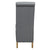 Hudson Dining Chair Grey Bonded Leather (Pair)