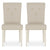 Marseilles Upholstered Chair Ivory Bonded Leather (Pair)