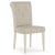 Marseilles Upholstered Chair Ivory Bonded Leather (Pair)