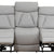 New Cologne 3 Seater Sofa GREY (Electric Recliner with USB)