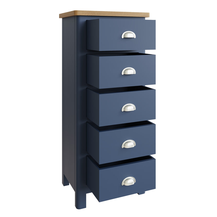 Midnight 5 Drawer Narrow Chest