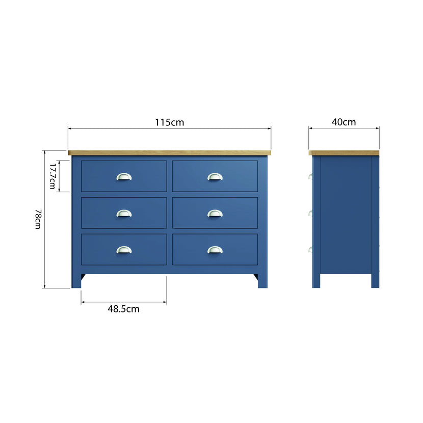 Midnight 6 Drawer Chest