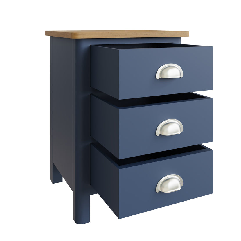 Midnight 3 Drawer Bedside