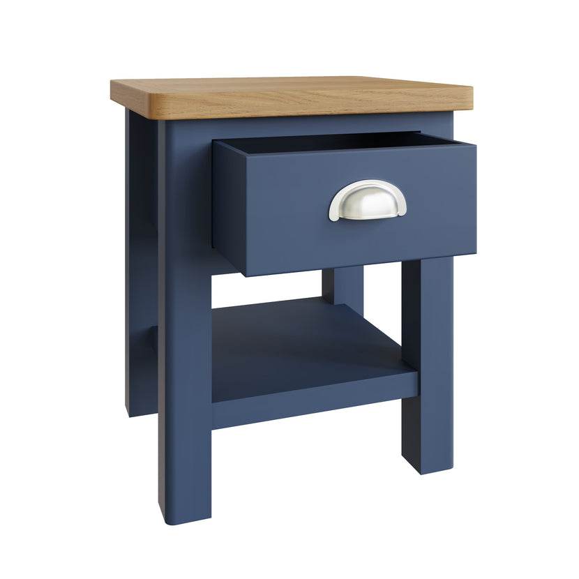 Midnight 1 Drawer Lamp Table