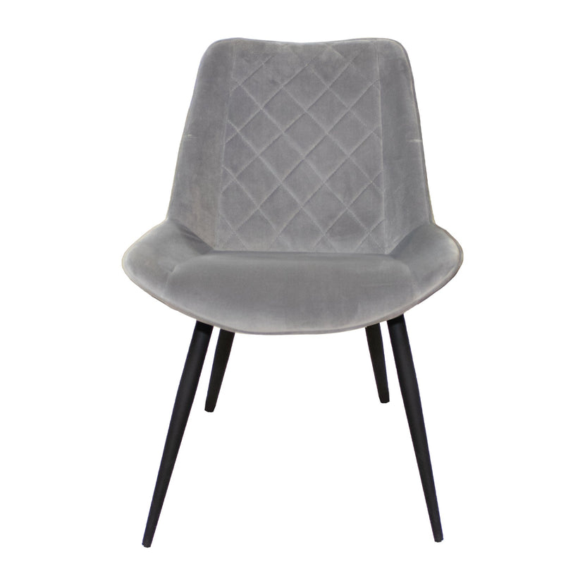 Byron Diamond Dining Chair Grey (Pair)