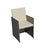 Cannes brown cube chairs x 3