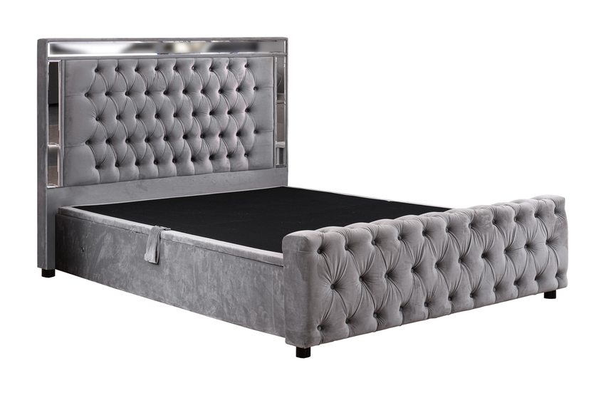 Savoy Mirrored Ottoman Bedframe