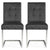 Toulouse Upholstered Cantilever Chair Gun Metal (Pair)