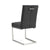 Toulouse Upholstered Cantilever Chair Gun Metal (Pair)