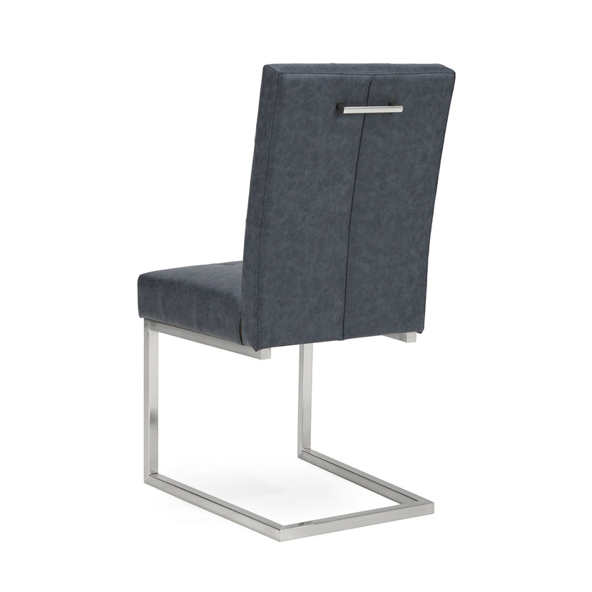 Toulouse Upholstered Cantilever Chair Mottled Black (Pair)