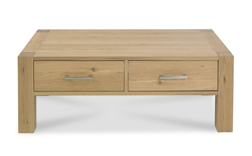 Tuscany Light Oak Coffee Table with Drawers