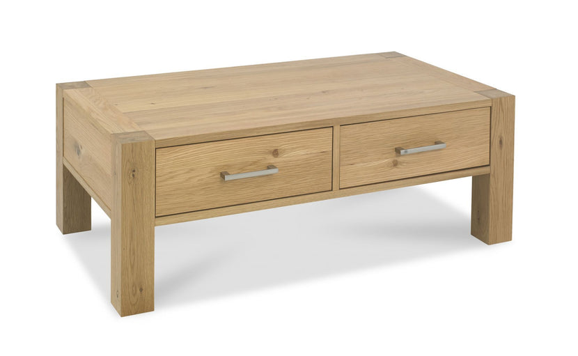 Tuscany Light Oak Coffee Table with Drawers