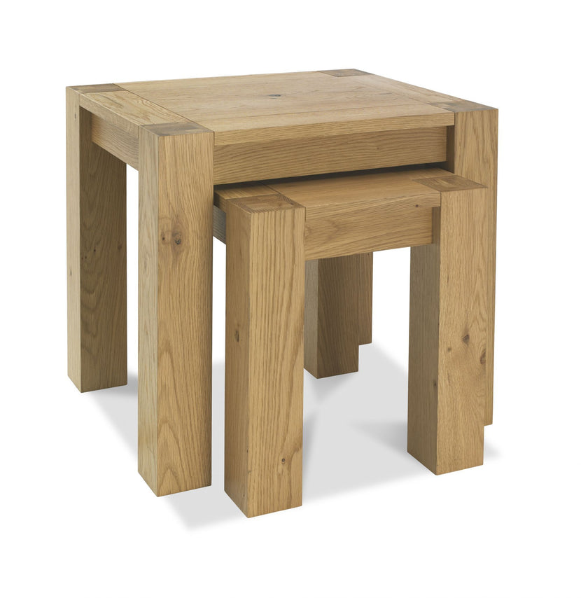 Tuscany Light Oak Nest of Lamp Tables