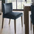Tuscany Dark Oak Low Back Chair Dark Blue (Pair)