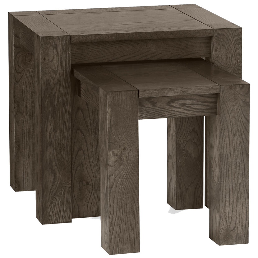 Tuscany Dark Oak Nest of Lamp Tables