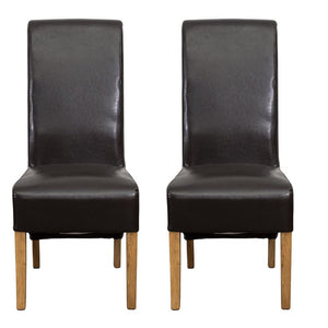 Hudson Dining Chair Brown (Pair)