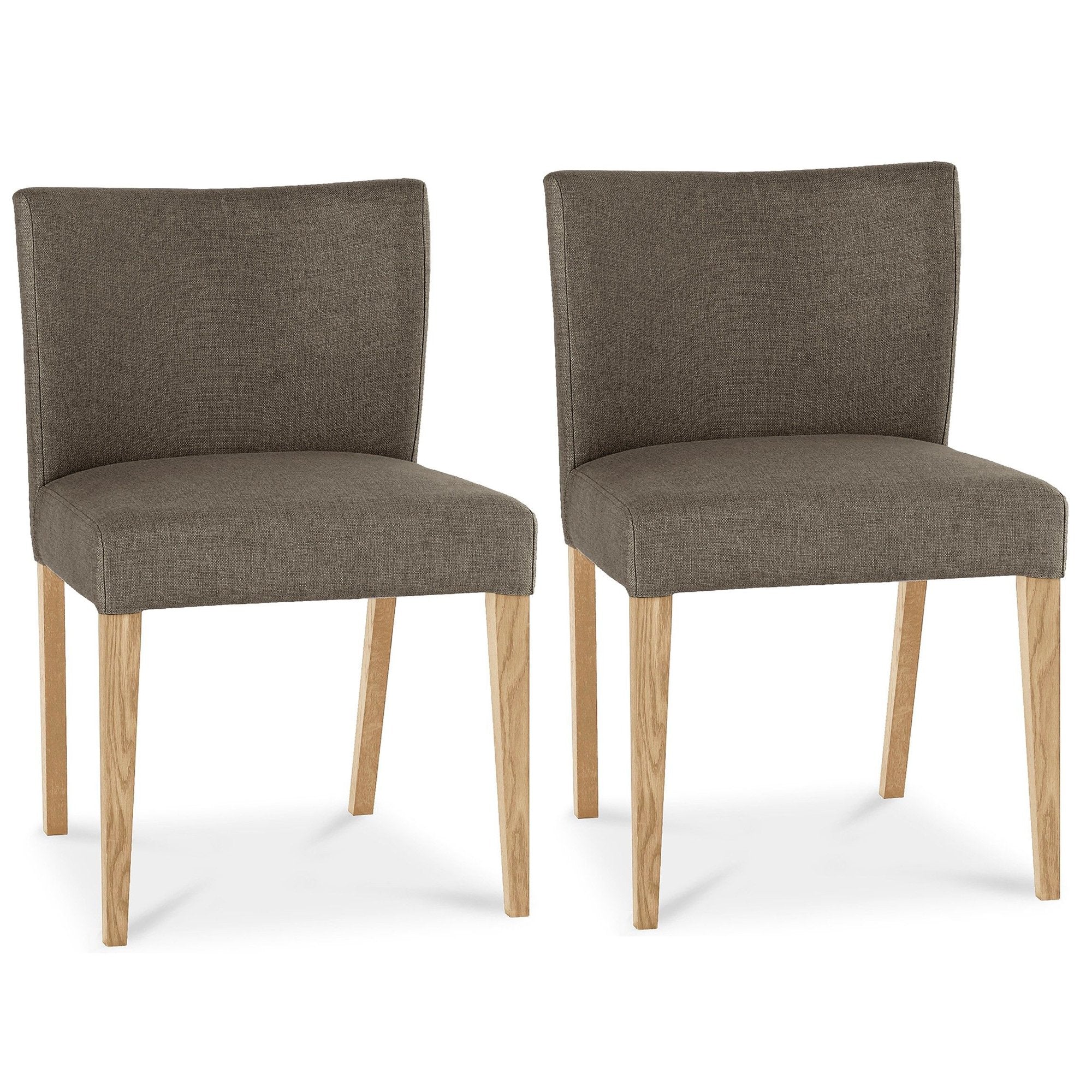 Tuscany Light Oak Low Back Upholstered Chair Black Gold Fabric (Pair)