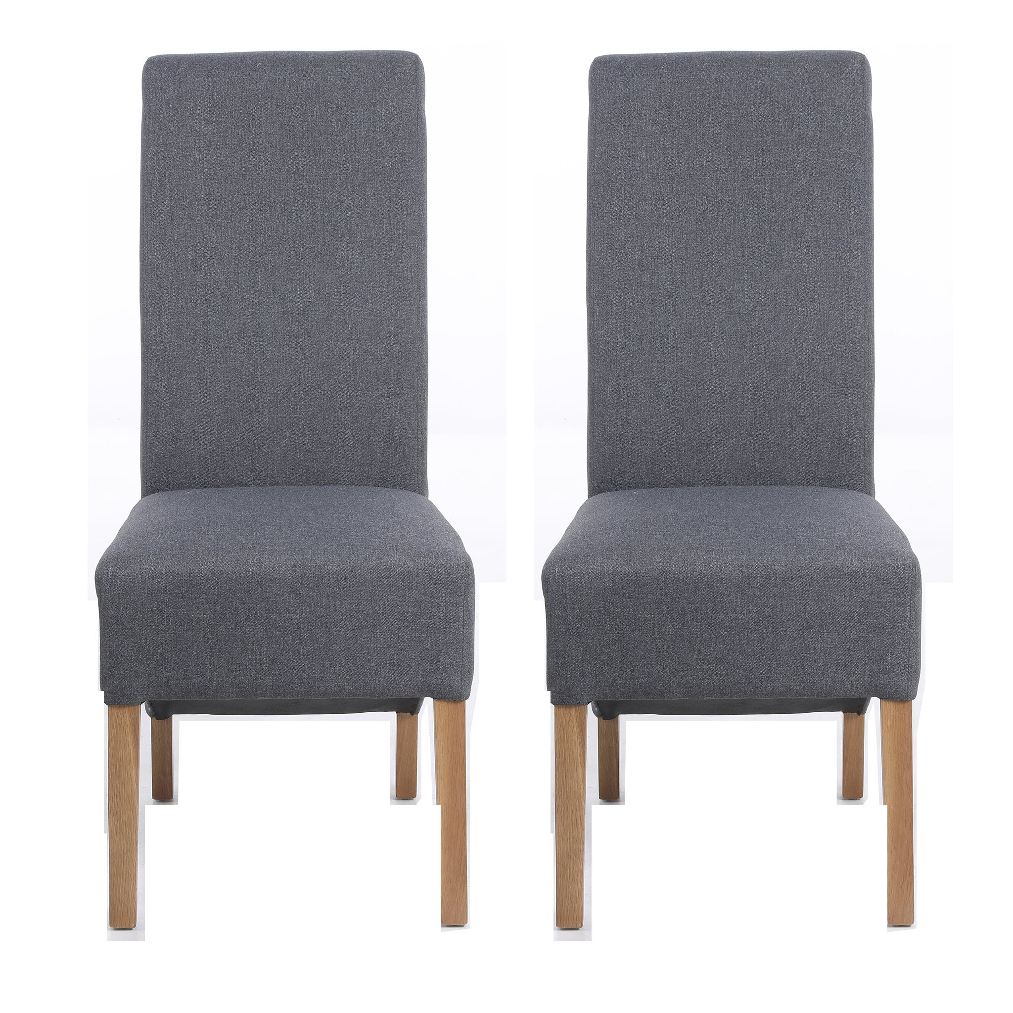 Hudson Dining Chair Grey Charcoal (Pair)