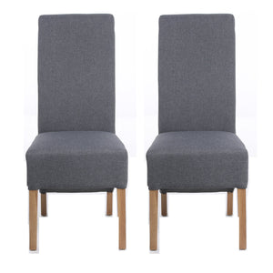 Hudson Dining Chair Grey Charcoal (Pair)