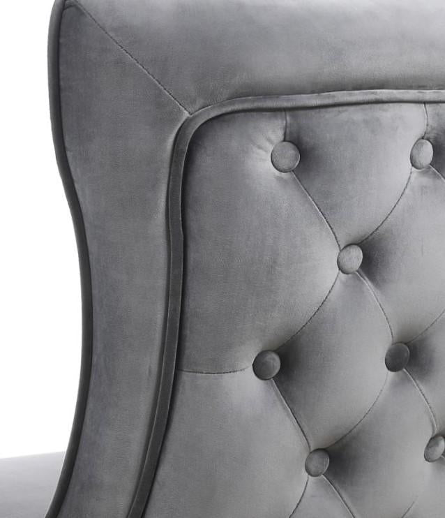 Hampton Dining Chair Velvet Grey
