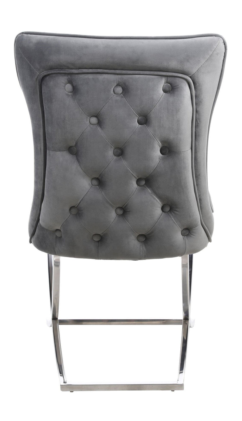 Hampton Dining Chair Velvet Grey
