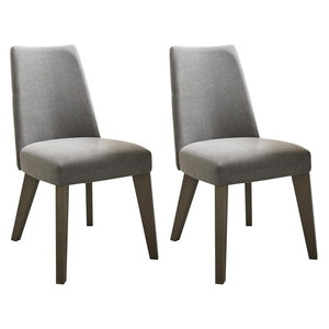 Camborne Upholstered Chair Smoke Grey Fabric (Pair)