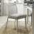 Boden Low Slatted Back Chair Grey Bonded Leather (Pair)