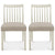 Boden Low Slatted Back Chair Grey Bonded Leather (Pair)